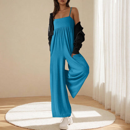 Sultyra Strap Sleeveless Slim Fit Wide-Leg Jumpsuit