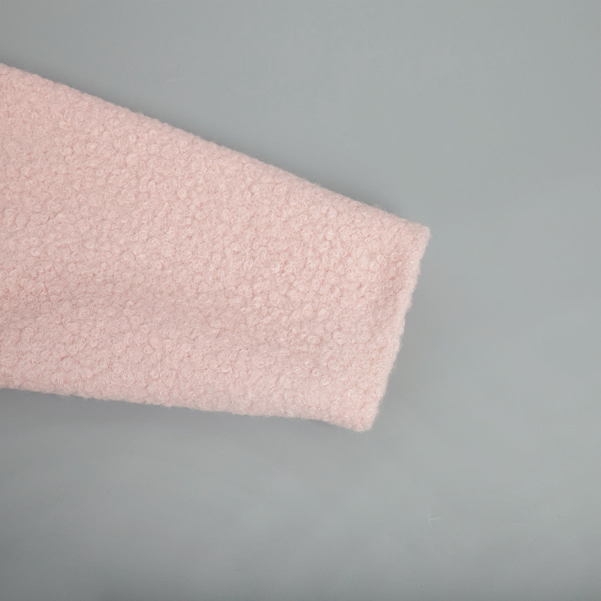 Cross-border Pink Jacket Europe and America2025Winter New Style Elegant Casual Stand Collar Drop Shoulder Short Furry Coat