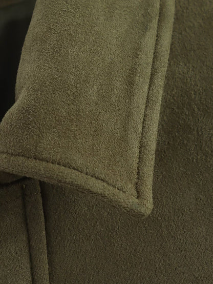 9Wholesale European and American Style2025Spring and Autumn Casual Suede Texture Lapel Bomber Jacket for Women B88824