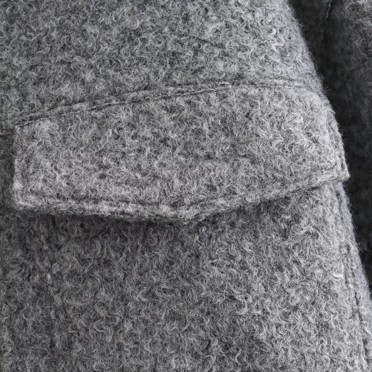 Cross-Border Amazon2025New Spring Autumn Winter Women's Pearl Wool Short Loose Casual Wool Coat B62805