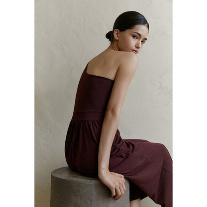 Sultyra Sleeveless Asymmetric Shoulder Yoga Suit
