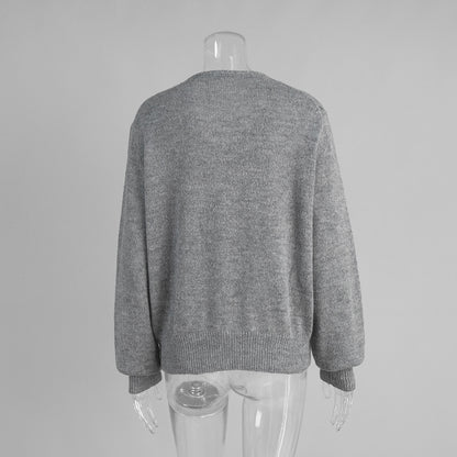 Candy Color Knitted Cardigan Women's European and American2025Autumn and Winter Mohair Solid Color Cardigan Macaron Color Sweater Cardigan for Women