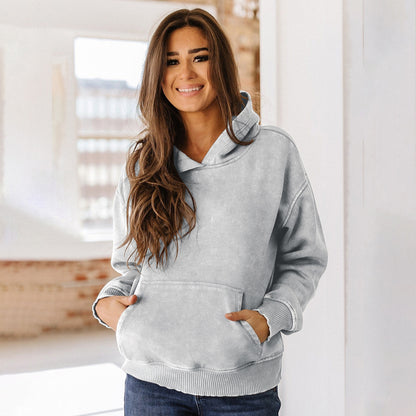 wish New Style Personality Street Trend Loose Hooded Sweatshirt European and American Hot Sale Fashion Retro Short Casual Jacket