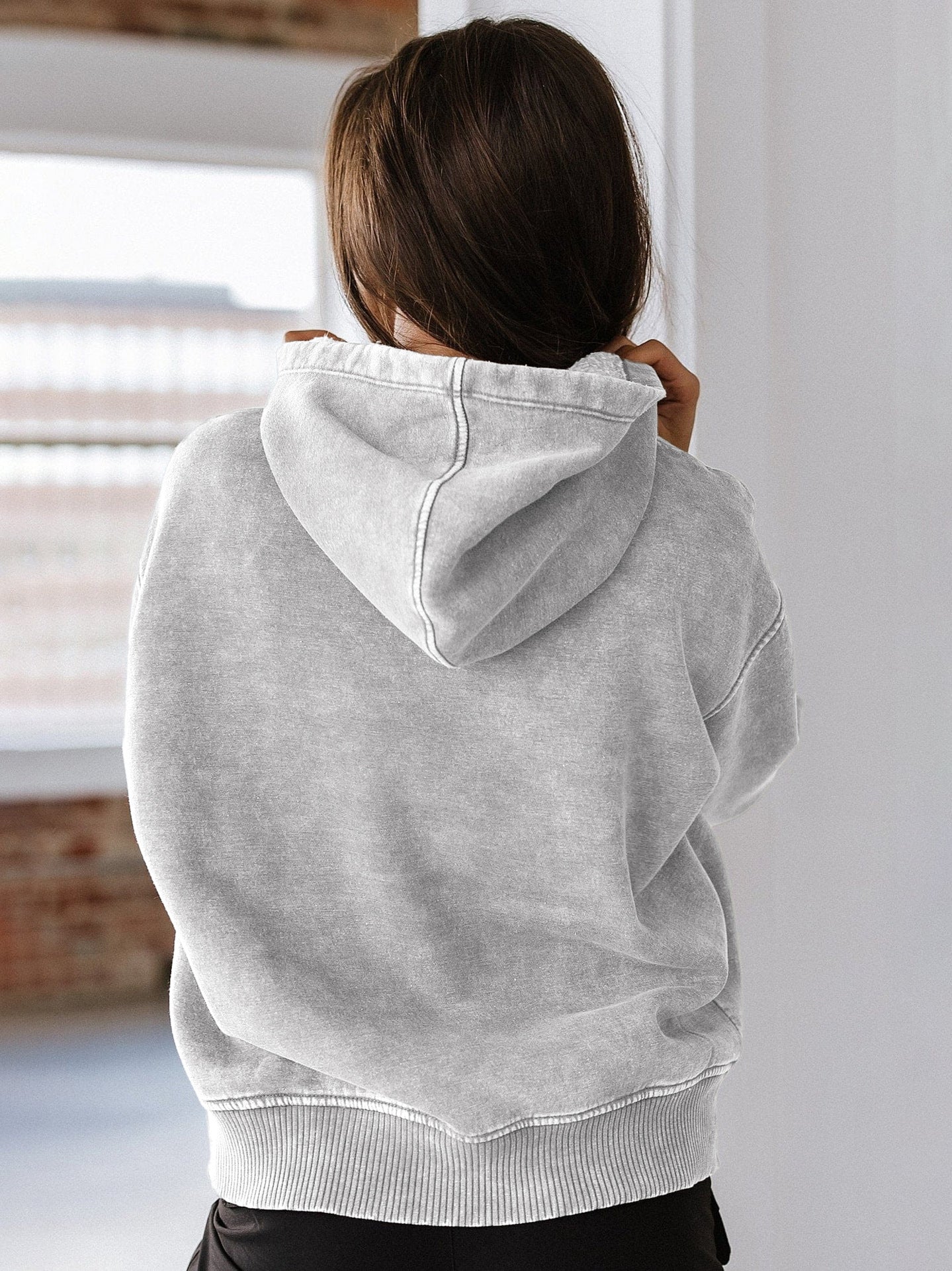 wish New Style Personality Street Trend Loose Hooded Sweatshirt European and American Hot Sale Fashion Retro Short Casual Jacket