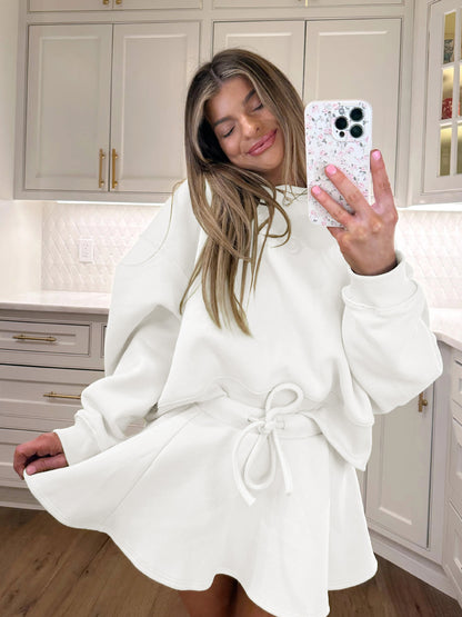 Sultyra Ballet Style High Waist Tie Half Skirt Set