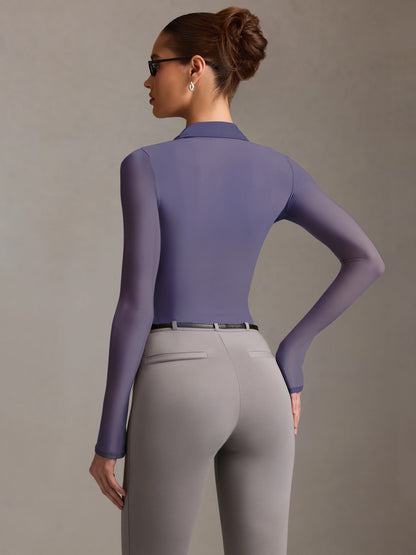 Sultyra Mesh See-through Cardigan Slim