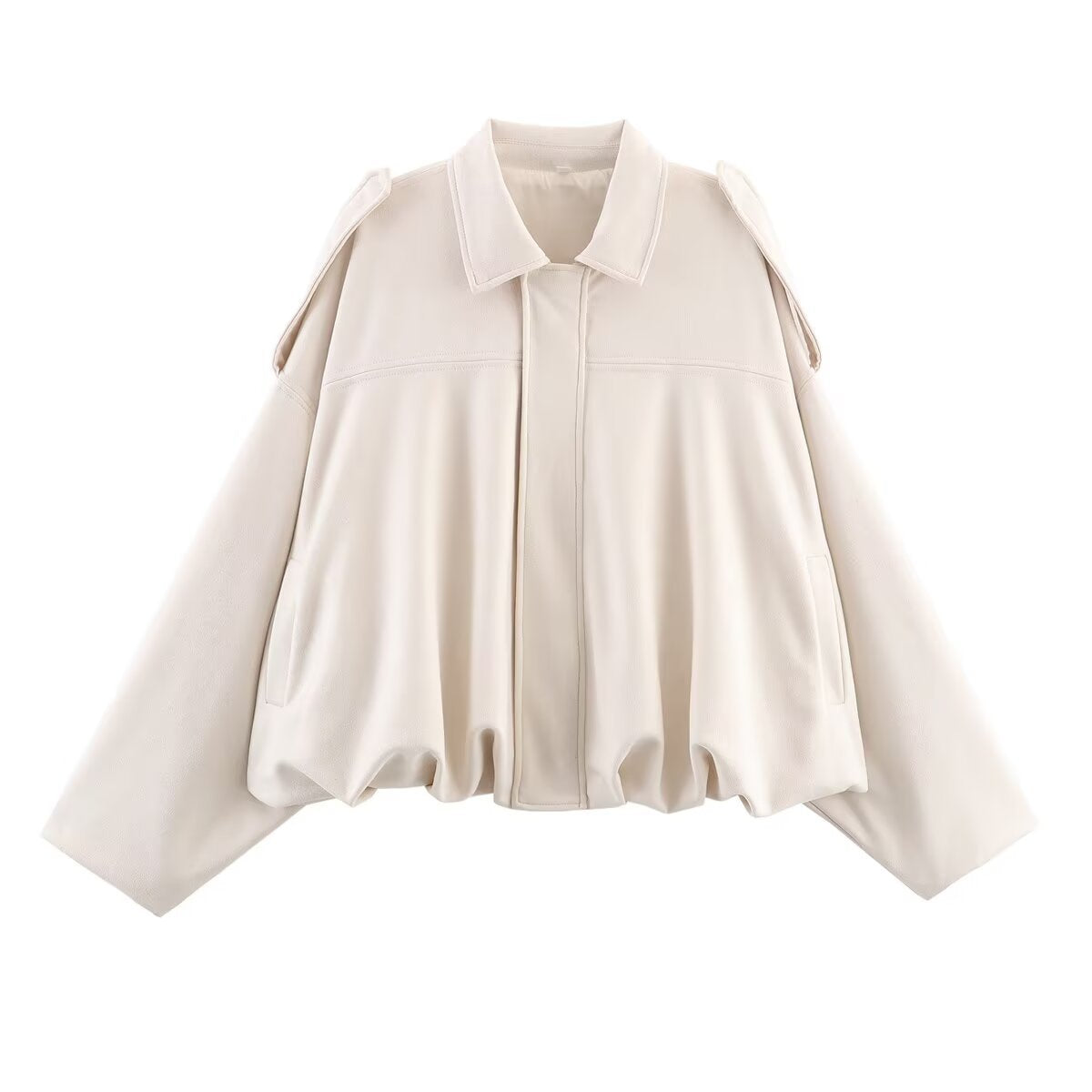 9Wholesale European and American Style2025Spring and Autumn Casual Suede Texture Lapel Bomber Jacket for Women B88824