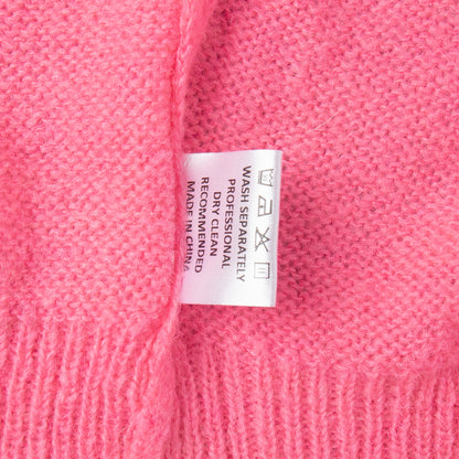 Candy Color Knitted Cardigan Women's European and American2025Autumn and Winter Mohair Solid Color Cardigan Macaron Color Sweater Cardigan for Women