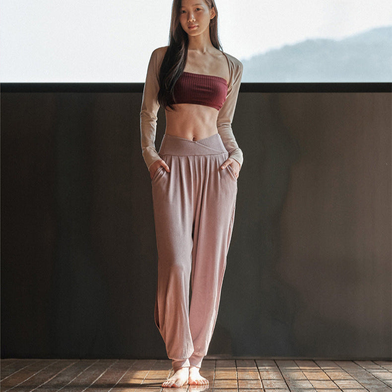 Sultyra Ribbed Wide Leg Pilates Pants