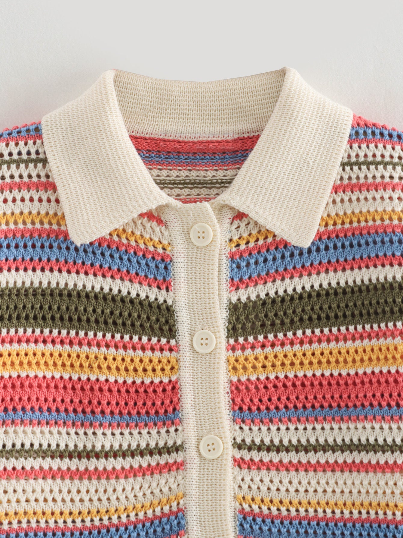 Amazon Cross-Border Europe and America2025Spring New Crochet POLO Collared Knitted Top and Shorts Set B62049