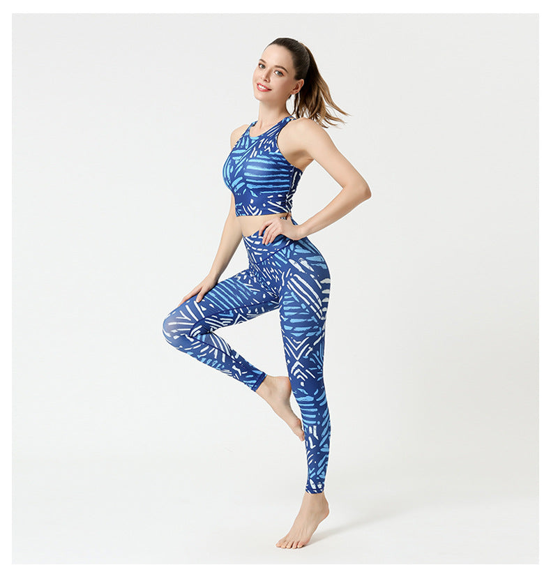 Sultyra Printed Yoga Outfit Set Botanical Sets