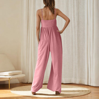 Sultyra Strap Sleeveless Slim Fit Wide-Leg Jumpsuit