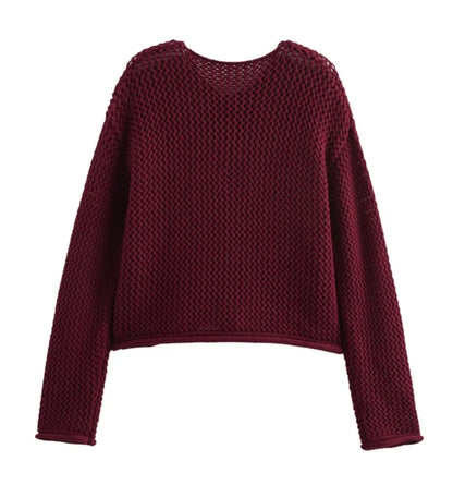 Sultyra Solid Color Knit Sweater