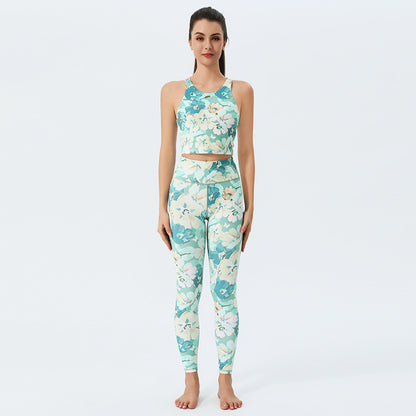 Sultyra Printed Yoga Outfit Set Botanical Sets