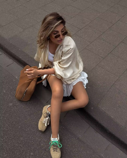 Cross-Border Foreign Trade Women's Clothing2025Autumn European and American Style Turn-Down Collar Long Sleeve Puff Jacket Baseball Coat for Women A15048