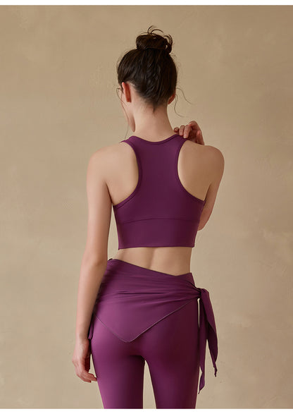 Sultyra 2-Piece Yoga Outfit: Top with Built-in Bra and High-Waist Pants