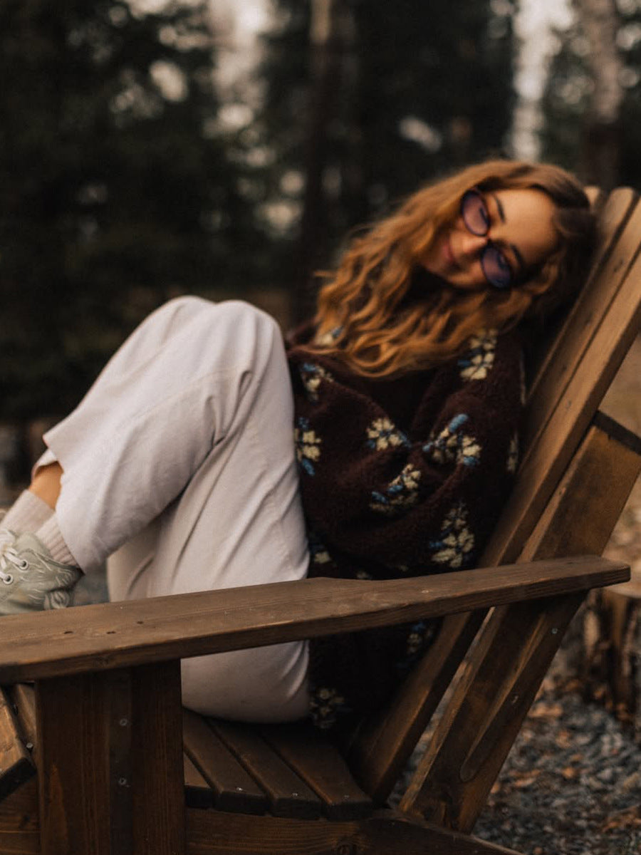 Cross-border fleece floral sweatshirt Europe and America2025Autumn and Winter New Fashion Sweatshirt Warm Fuzzy Sweatshirt Fleece Top for Women