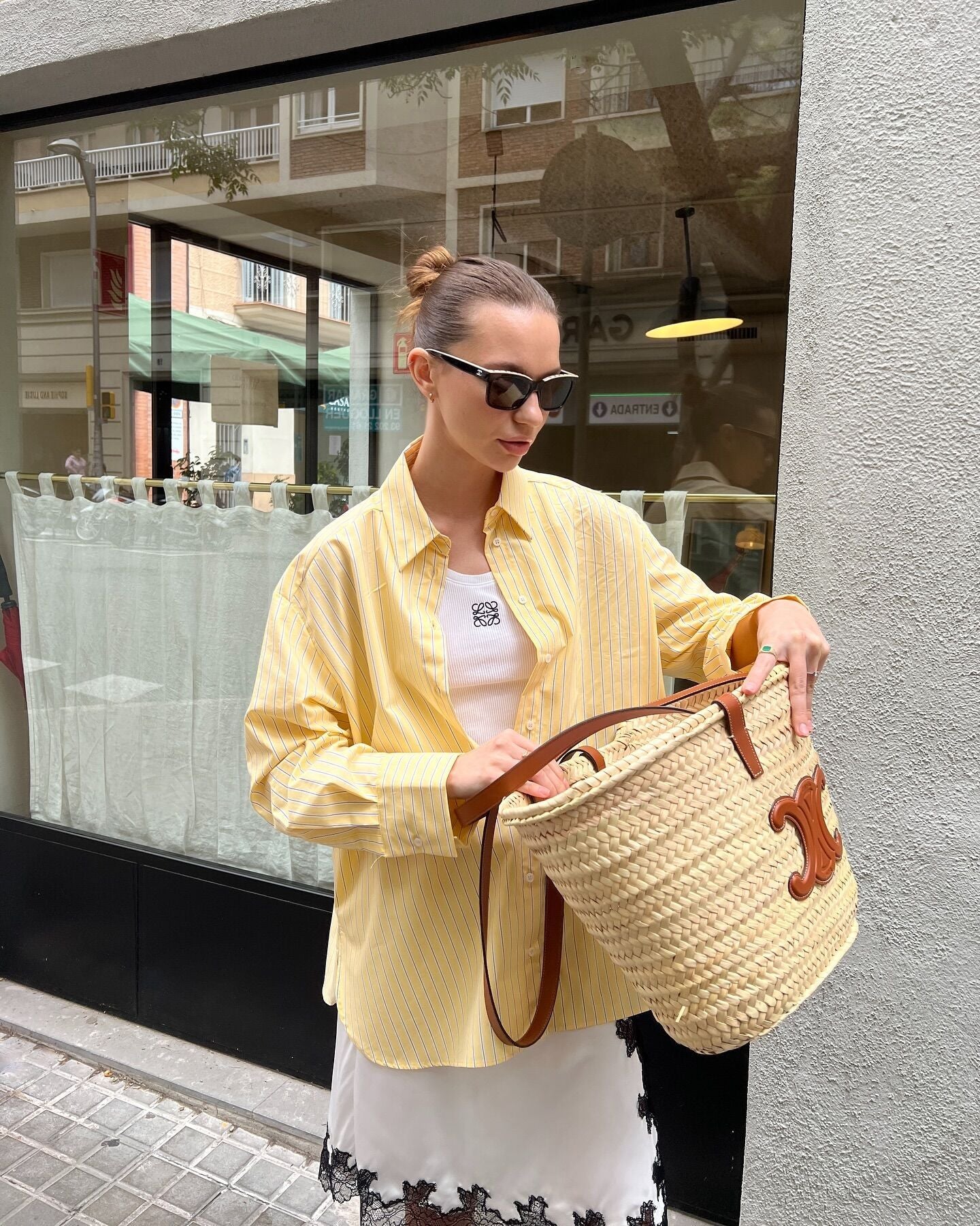 Cross-Border2024Summer ins Women's Long Sleeve Loose Striped Poplin Shirt European and American Style Streetwear A14050