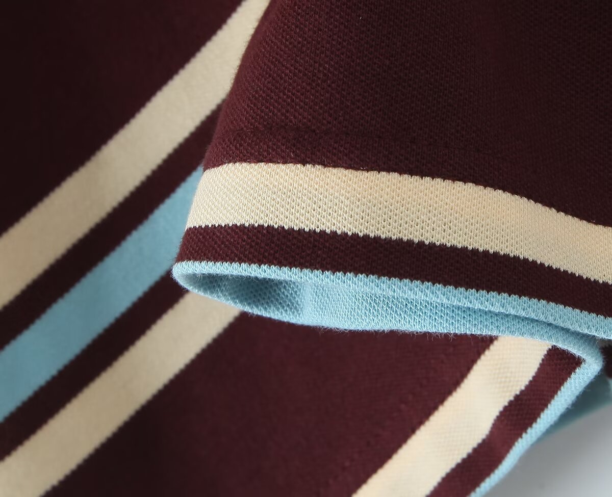 Cross-border European and American Fashion Striped Short Sleeve T Shirt Top+Low Waist Pleated Short Skirt2025Spring New D79551