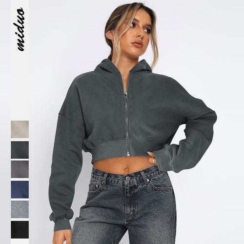 Sultyra Fleece Zipper Cardigan Hooded