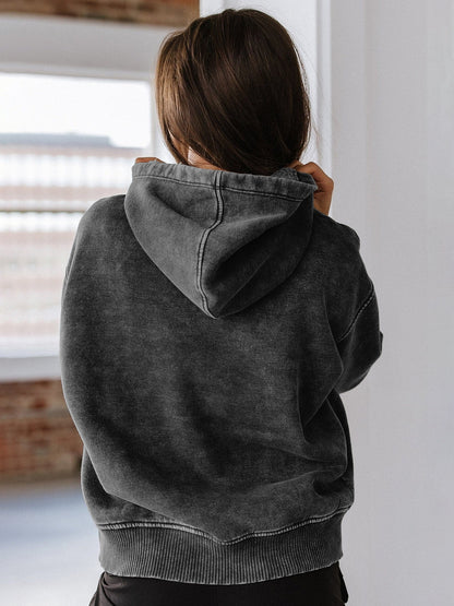 wish New Style Personality Street Trend Loose Hooded Sweatshirt European and American Hot Sale Fashion Retro Short Casual Jacket