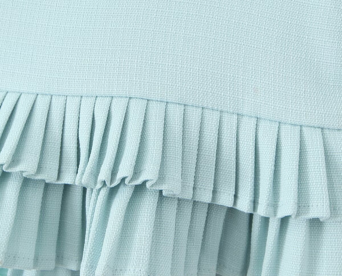 Cross-border European and American Fashion Striped Short Sleeve T Shirt Top+Low Waist Pleated Short Skirt2025Spring New D79551