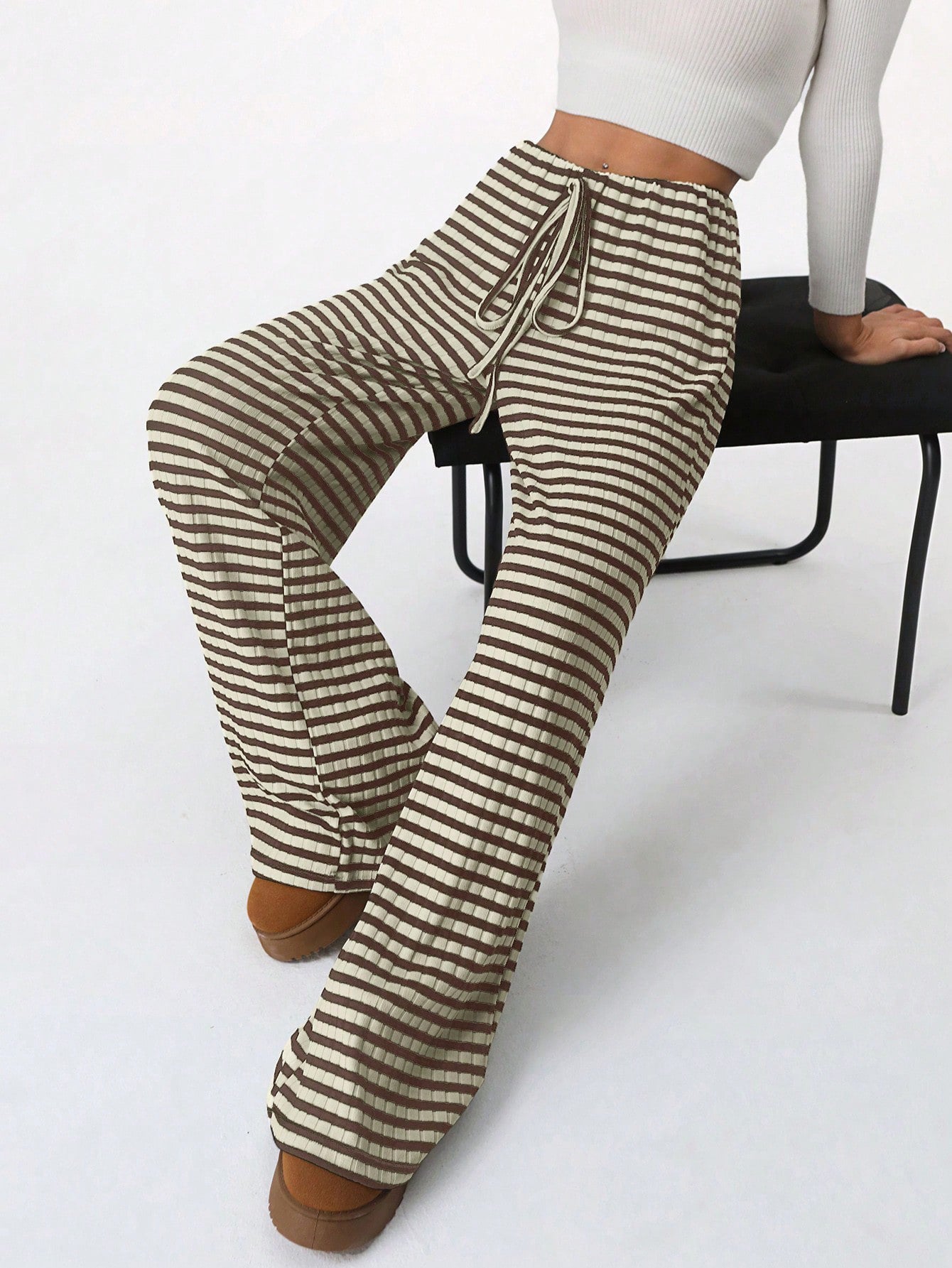 Sultyra Drawstring Cotton Straight Pants