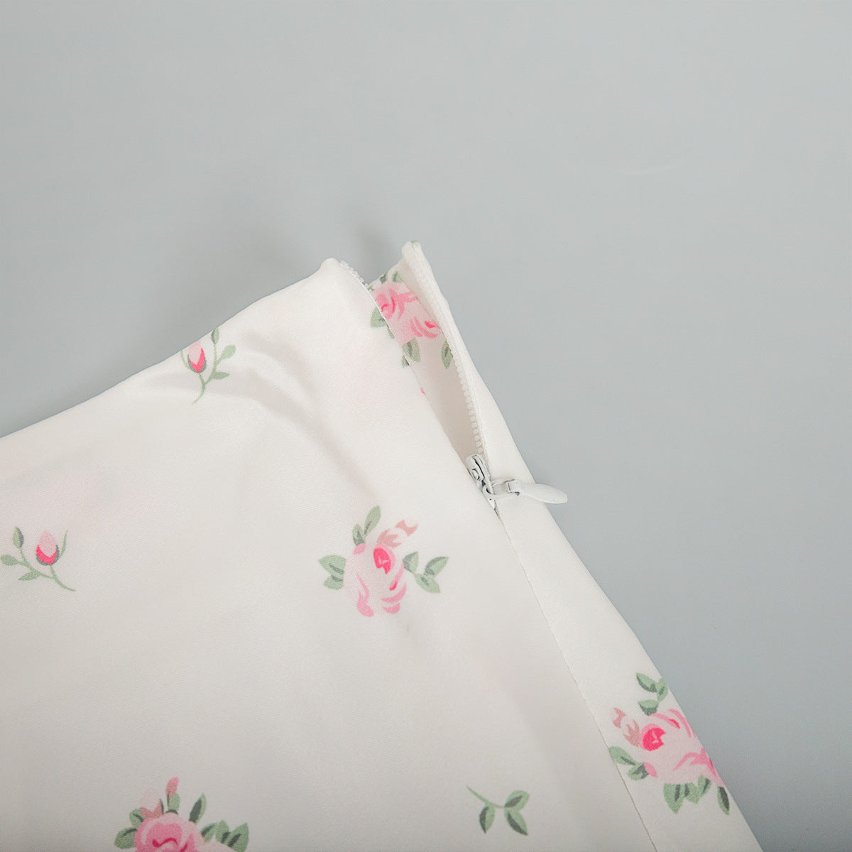 Cross-border Printed Midi Skirt European and American Style2025Spring and Summer New Elegant Floral Satin Printed Draped High-Waisted Skirt