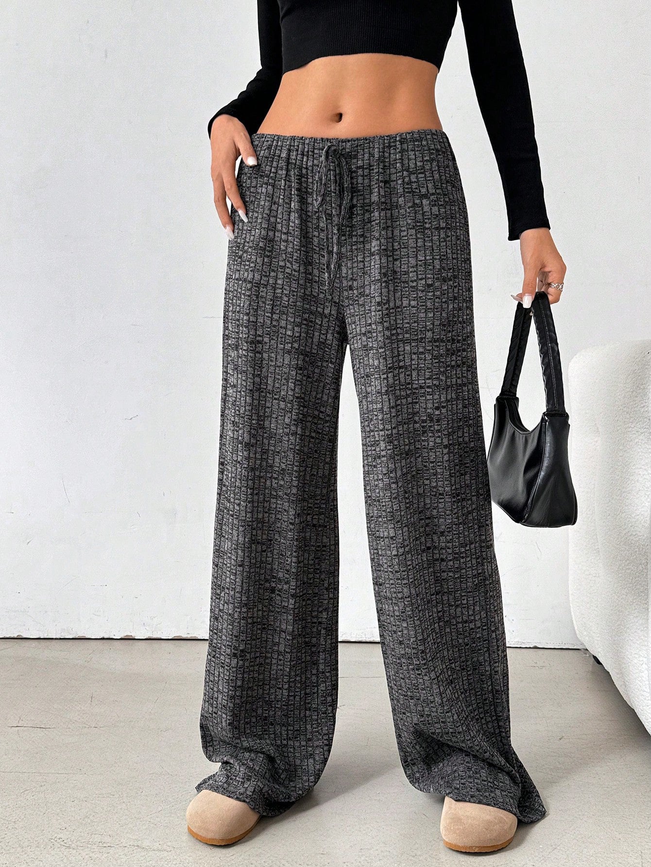 Sultyra Drawstring Cotton Straight Pants
