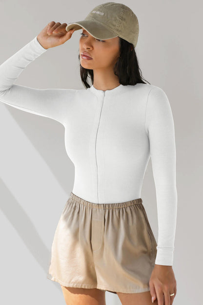 Sultyra Sweater Jumpsuit Versatile Zipper Top