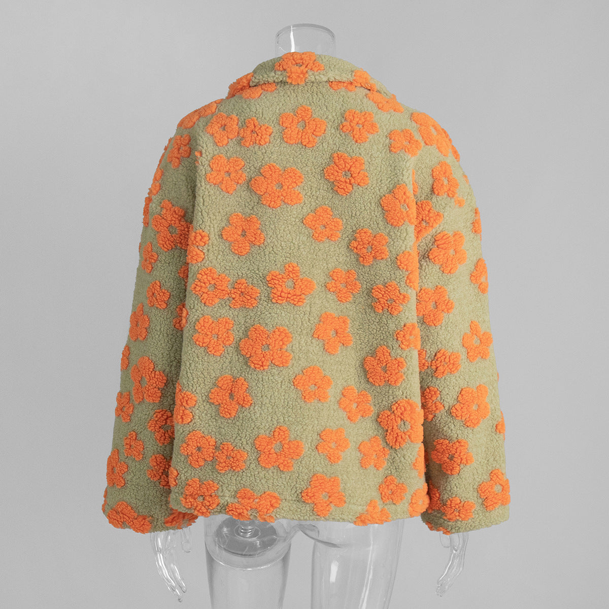 Cross-border fleece floral sweatshirt Europe and America2025Autumn and Winter New Fashion Sweatshirt Warm Fuzzy Sweatshirt Fleece Top for Women