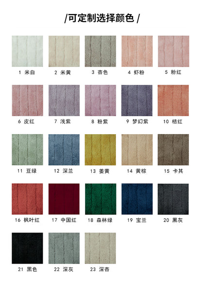 Shiny Velvet Cross-Border European and American Women's Double-Sided Velvet Long-Sleeve Turn-Down Collar Button-Up Solid Color Mid-Length Plush Coat