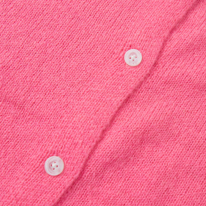 Candy Color Knitted Cardigan Women's European and American2025Autumn and Winter Mohair Solid Color Cardigan Macaron Color Sweater Cardigan for Women