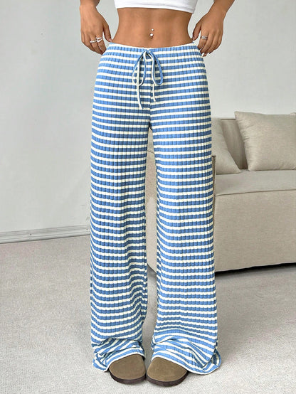 Pantalones rectos de algodón con cordón Sultyra