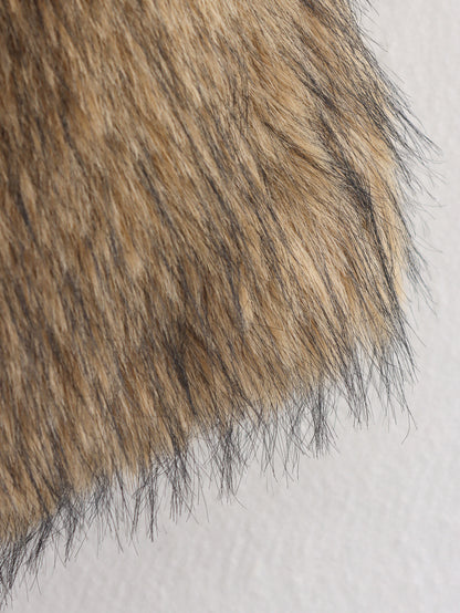 Cross-border women's clothing2025Autumn New Casual Street Fashion Vest Faux Fur Top