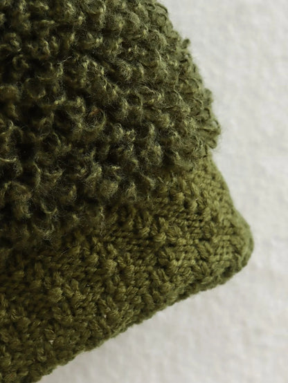 Cross-Border2023European and American Autumn Winter New Women's Solid Color Little Chanel Style Knitted Cardigan Short Woolen Coat B62822