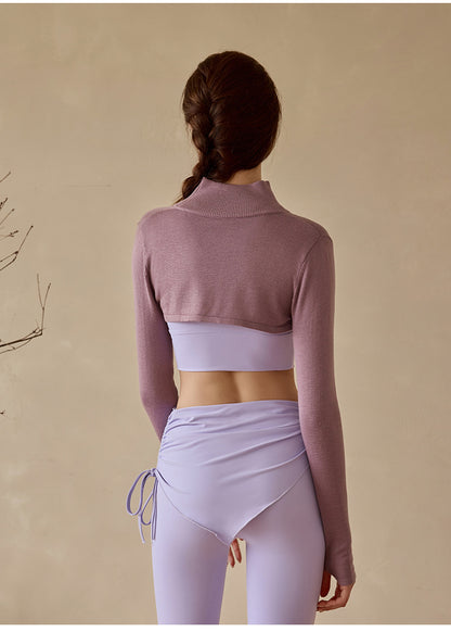 Sultyra 2-Piece Yoga Outfit: Top with Built-in Bra and High-Waist Pants