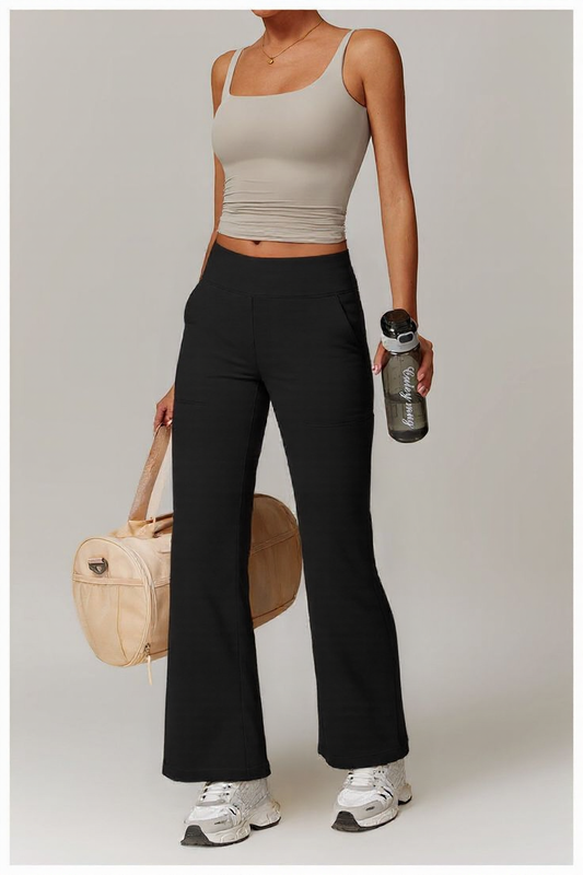 Sultyra Loose-Fit Straight-Leg Yoga Pants with Pockets