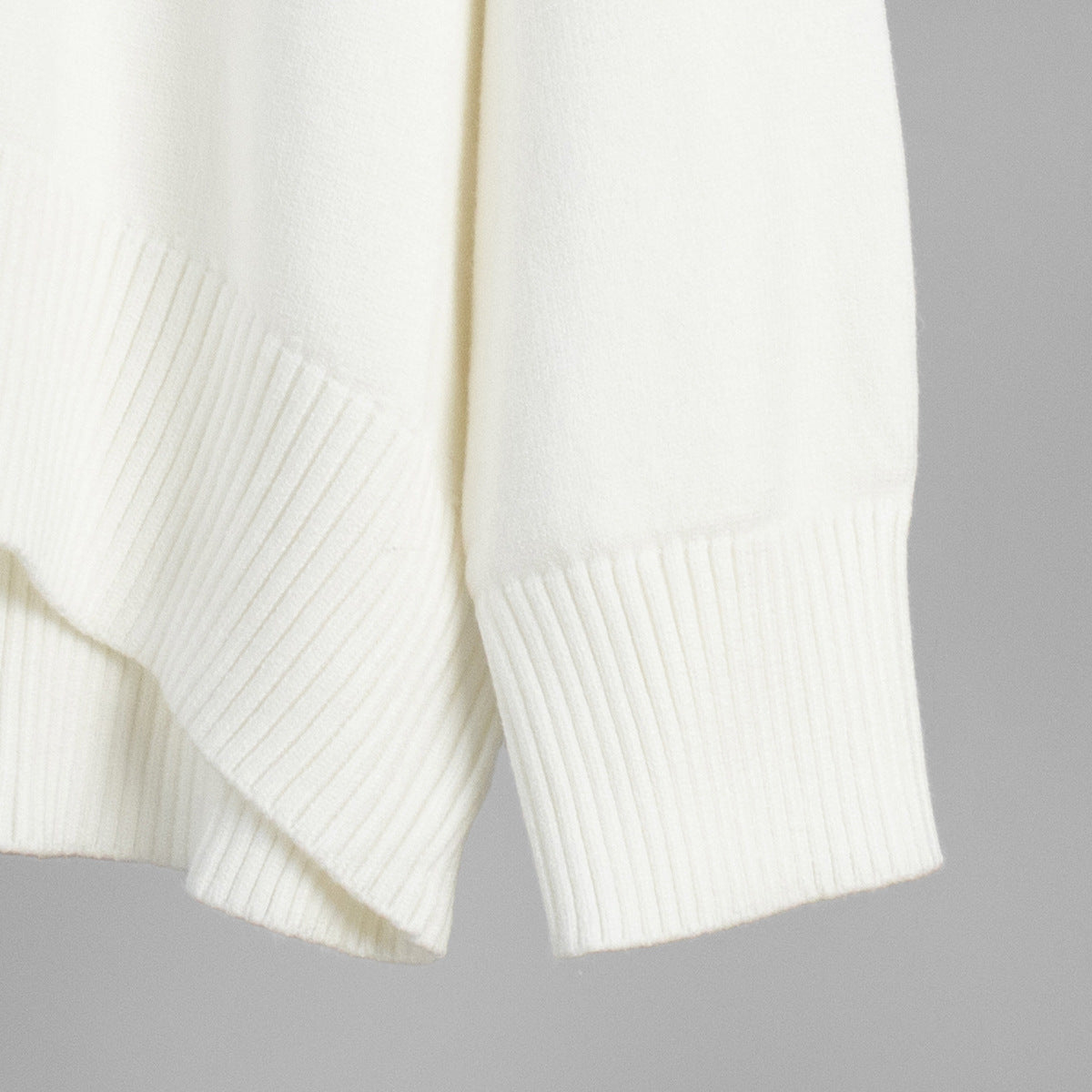 Cross-Border2025Hot-Selling European and American Style Autumn Winter Solid Color High Neck Knitted Sweater Loose Slimming Versatile Knitted Sweater for Women